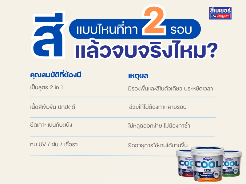 ทาสี 2 รอบ