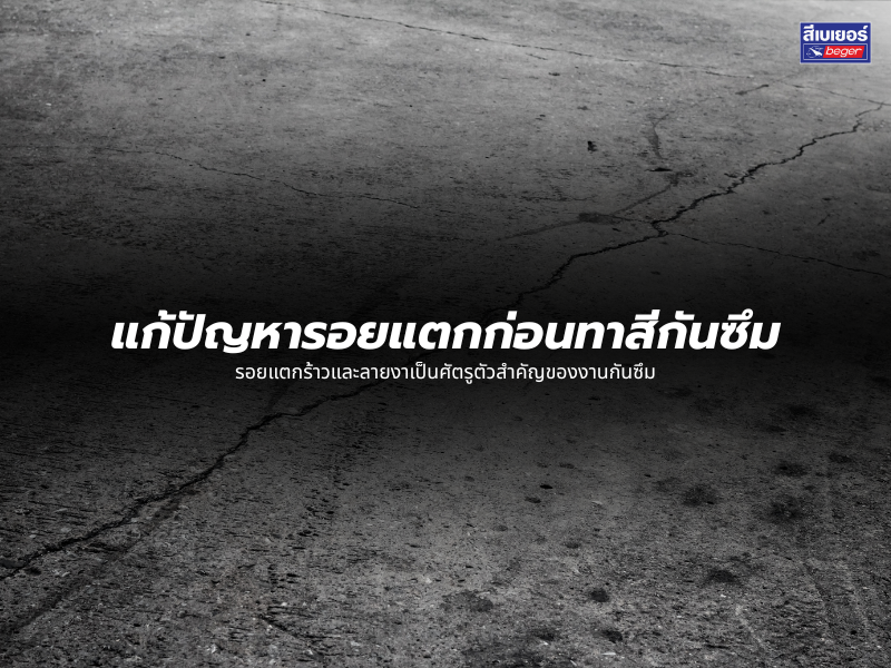 แก้ปัญหารอยแตกก่อนทาสีกันซึม